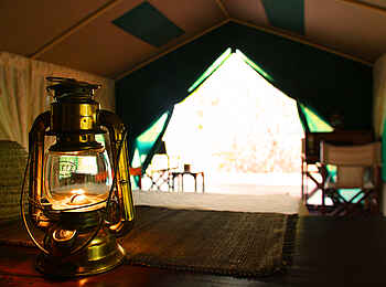 Selous Impala Camp: Lampe als Dekoration