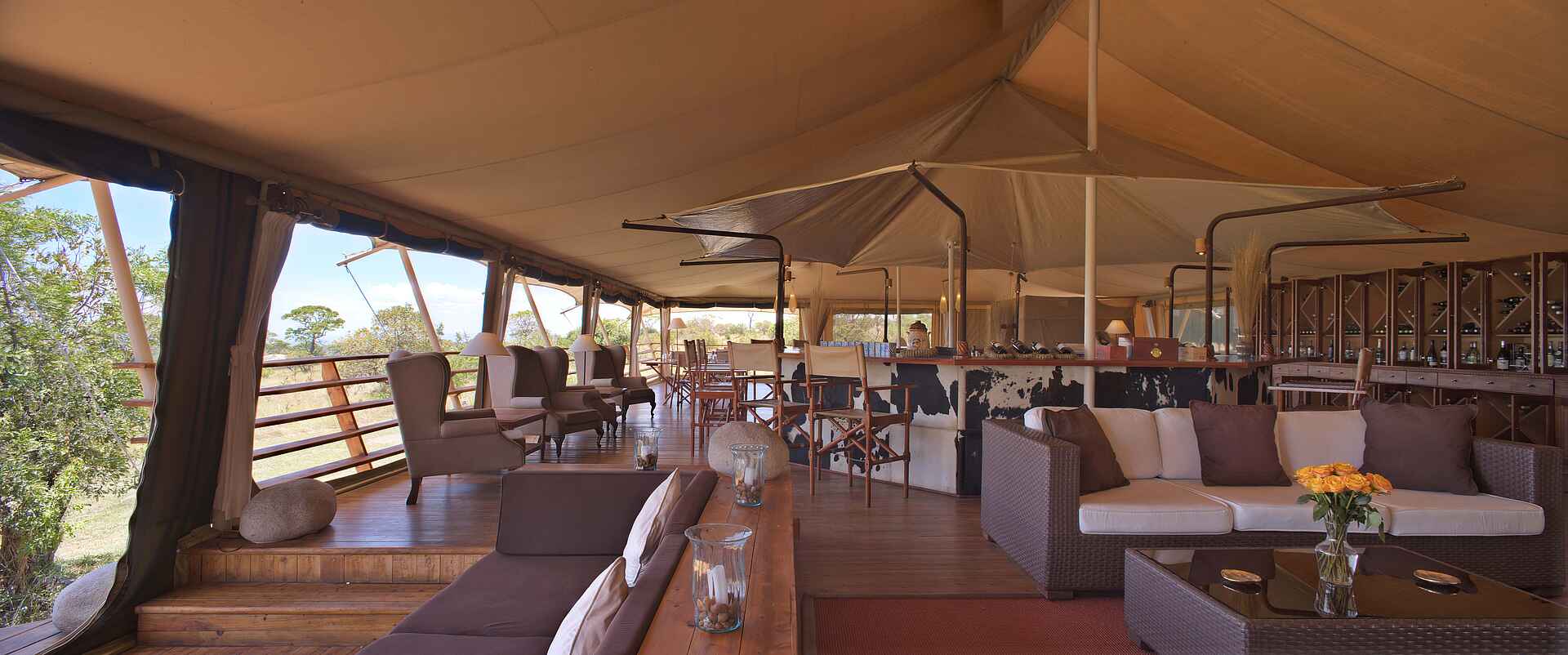 bushtops serengeti, safari tansania, serengeti bushtops, serengeti bushtops camp, serengeti bushtops photos, serengeti migration, tansania safari, tanzania safari, einrichtung, hauptgebäude, main area