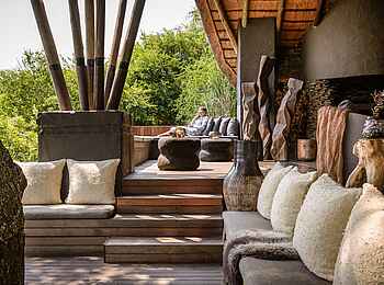 Singita Boulders Lodge: Terrasse