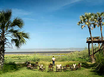 Kisima Ngeda Camp: Boma vor dem See Kisima Ngeda Camp: Boma vor dem See