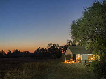 Machaba Camp: Luxury Family Tent Dämmerung