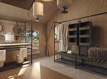 Nxabega Under Canvas Camp: Gästebad