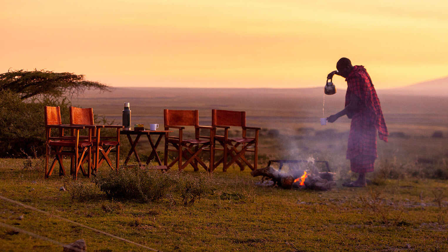 Serian's Serengeti South Camp: An der Boma