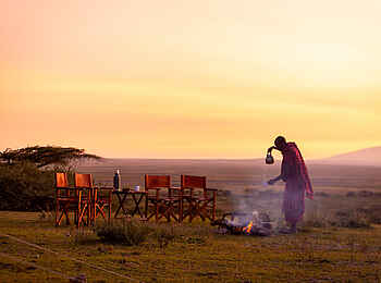 Serian's Serengeti South Camp: An der Boma