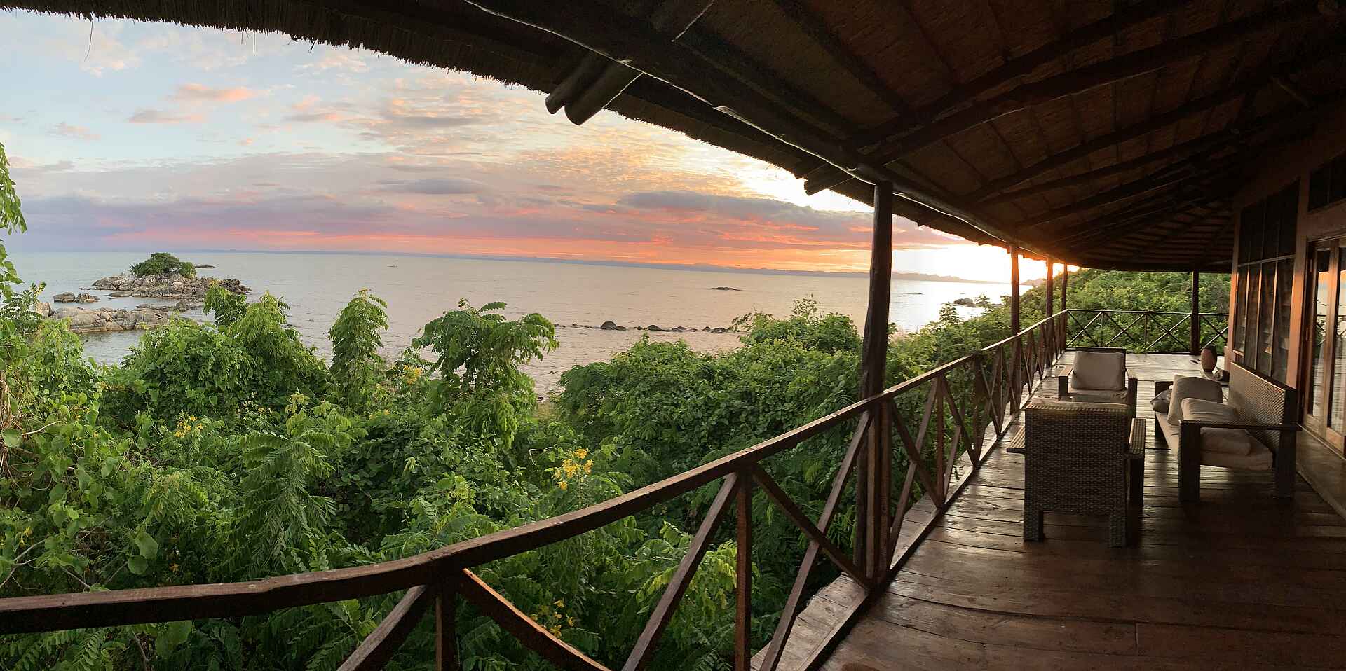 Blue Zebra Island Lodge: Sonnenuntergang
