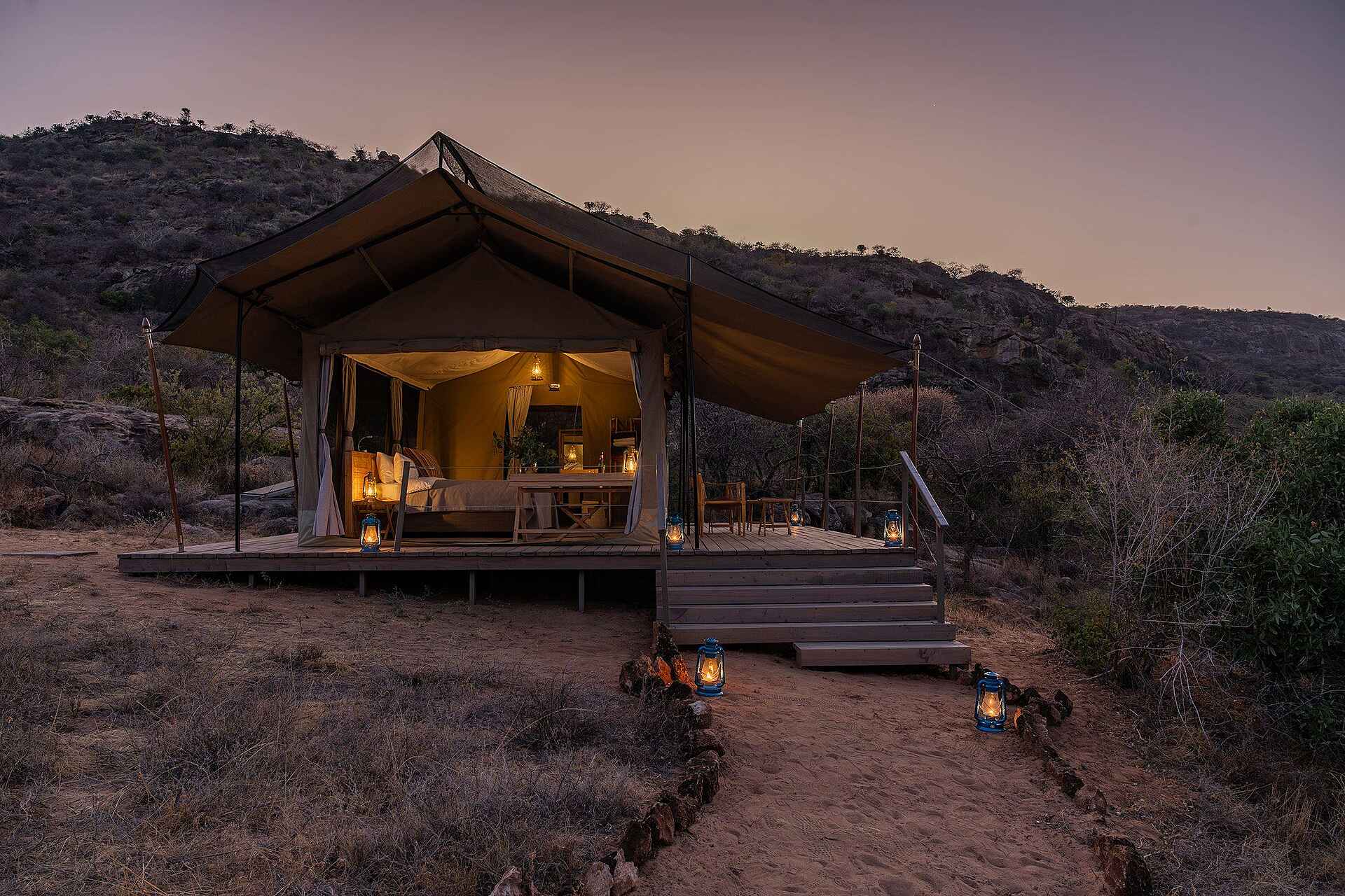 Basecamp Samburu: Abendstimmung