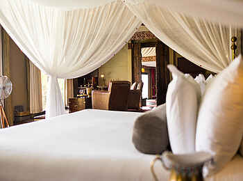 Duba Plains Suite: Gästezelt Bett