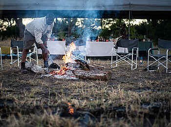 Kweene River Camp: Feuerstelle