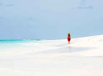 Vamizi Island: Spaziergang am Strand