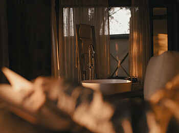 Chief's Camp: Blick ins Badezimmer