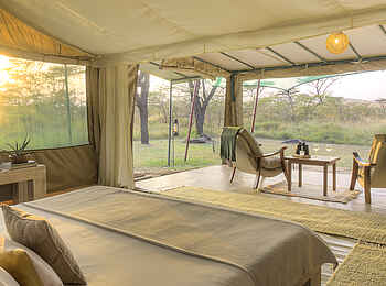 Kicheche Bush Camp: Sonnenaufgang über einem Gästezelt