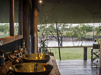 Ngare Serian Camp: Gästezelt Waschbecken