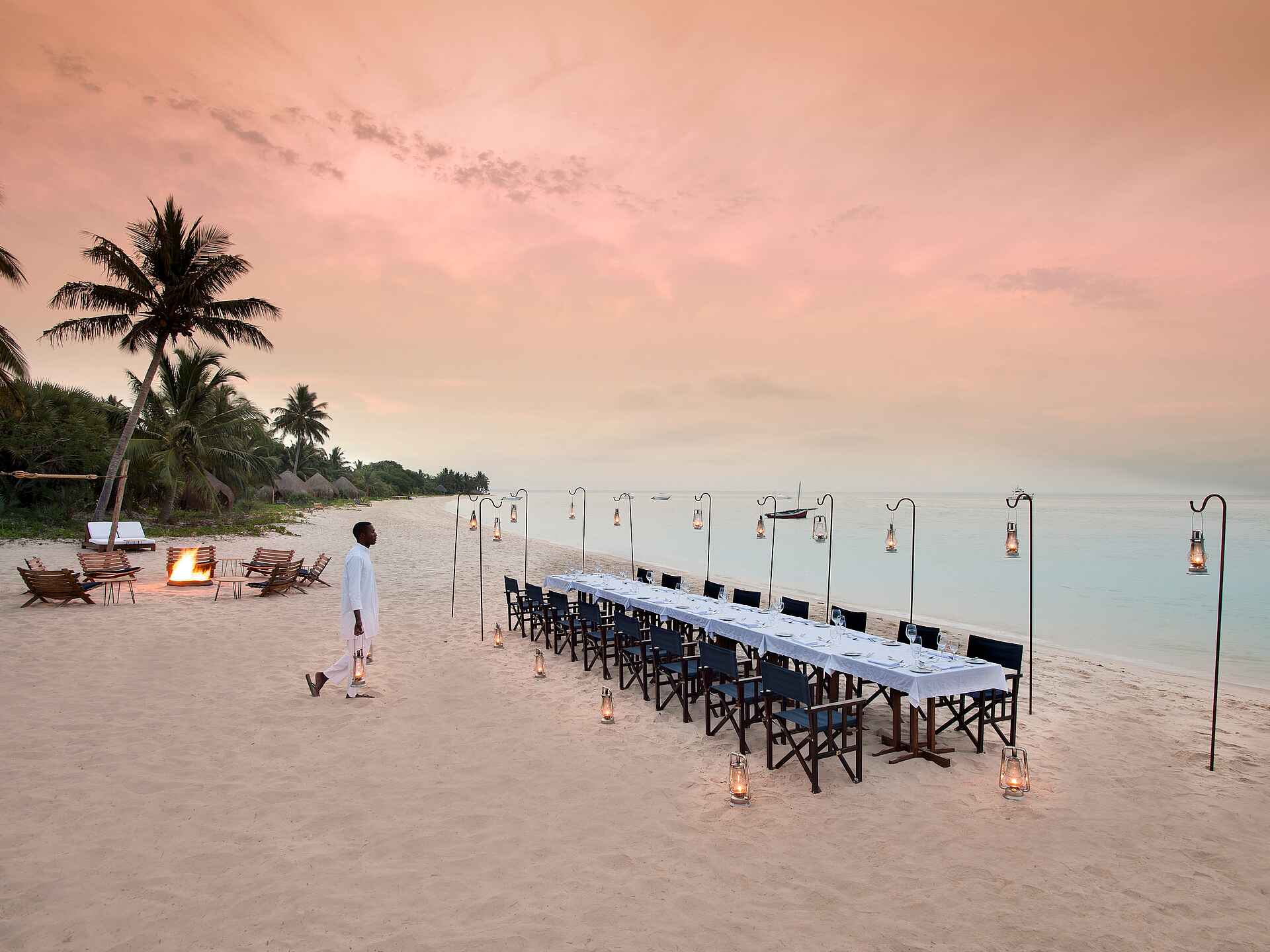 andBeyond Benguerra Island: Gruppendinner am Strand