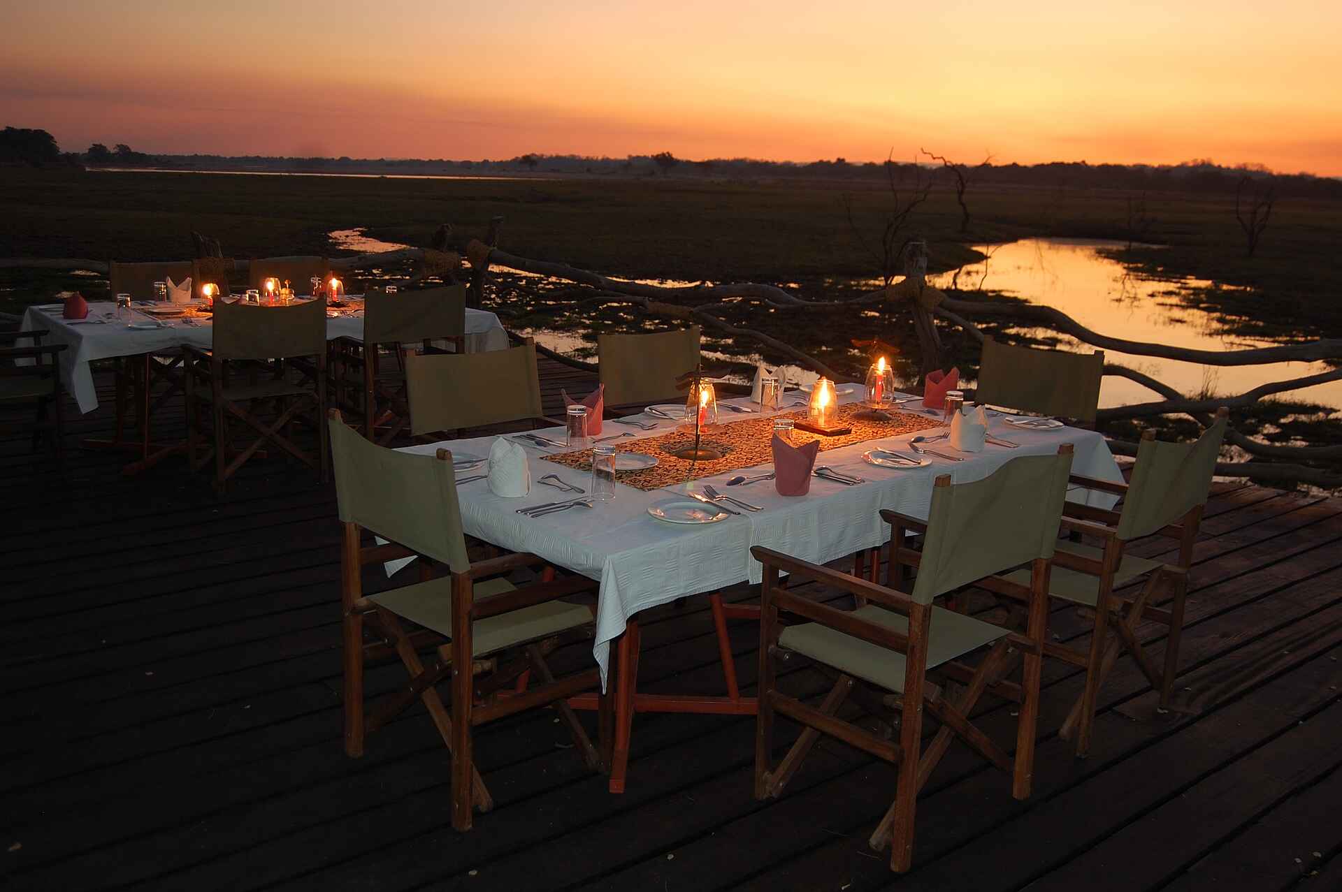 Kafunta River Lodge: Dinner