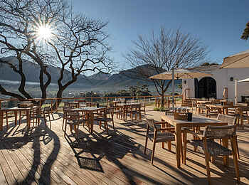 Mont Rochelle Hotel and Vineyard: Wine tasting Terrasse