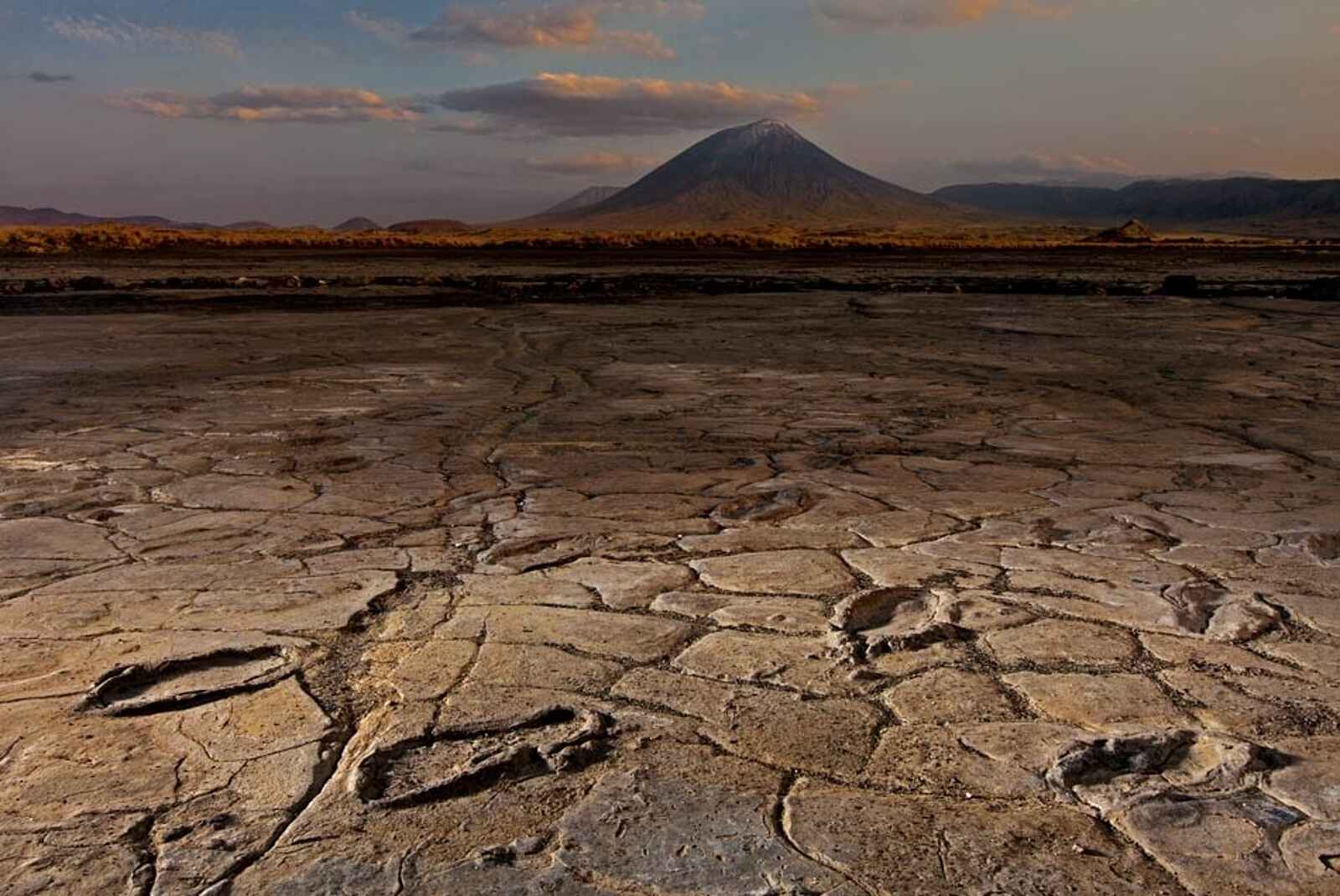 Lake Natron Camp: Fossile Fußabdrücke Lake Natron Camp: Fossile Fußabdrücke