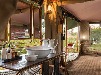 Angama Safari Camp: Gästezelt Bad Angama Safari Camp: Gästezelt Bad