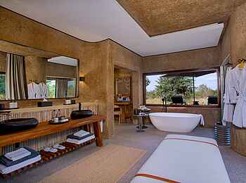 Sabi Sabi Earth Lodge: Amber Villa Badezimmer Sabi Sabi Earth Lodge: Amber Villa Badezimmer