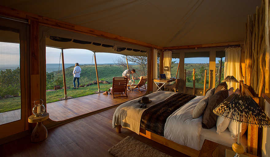Loisaba Tented Camp: Blick aus einem Doppelzimmer Loisaba Tented Camp: Blick aus einem Doppelzimmer