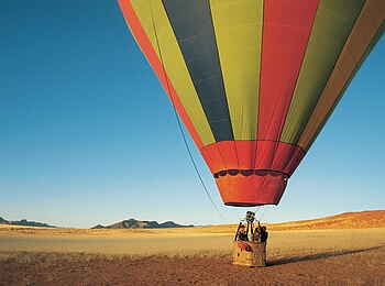 Wolwedans Dune Camp: Bereit zum Ballonstart Wolwedans Dune Camp: Bereit zum Ballonstart