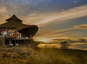 Mahali Mzuri: Gästezelt in der Abendsonne