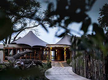 Mombo Camp: Eingangsbereich des Camps Mombo Camp: Eingangsbereich des Camps