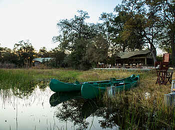 Okavango Explorers Camp: Kanus am Camp Okavango Explorers Camp: Kanus am Camp