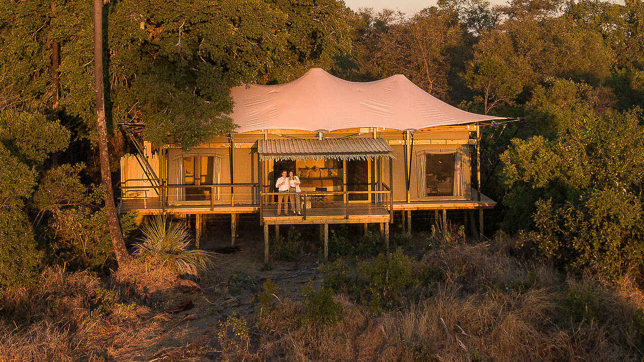 Tubu Tree Camp: Blick auf ein Gästezelt