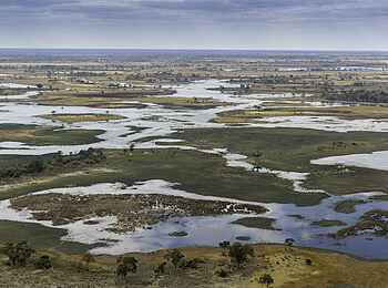 Kiri Camp: Blick auf das Okavango-Delta Kiri Camp: Blick auf das Okavango-Delta
