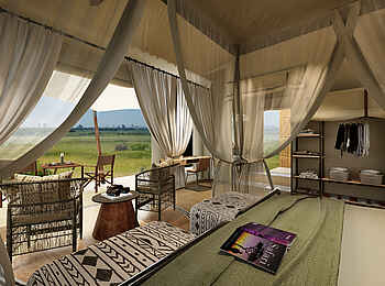 Nkasa Linyanti: Aussicht aus einem Gästezelt Nkasa Linyanti: Aussicht aus einem Gästezelt