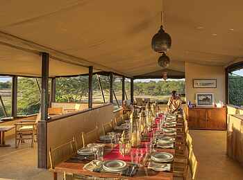 Ol Pejeta Bush Camp: Gedeckte Tafel Ol Pejeta Bush Camp: Gedeckte Tafel