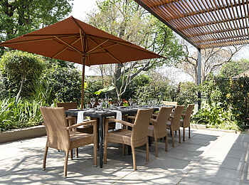 The Peech Boutique-Hotel: Die Terrasse des Garden Restaurants