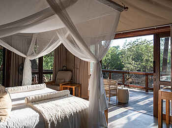 Tuli Safari Lodge Mashatu: Luxury Tented Suite Blick hinaus