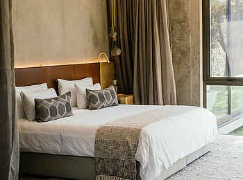 Cheetah Plains Mvula House: Schlafzimmer einer Suite Cheetah Plains Mvula House: Schlafzimmer einer Suite