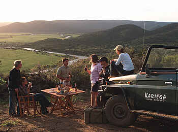 Kariega Settlers Drift Lodge: Sundowner mit Blick auf den Fluss