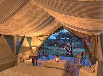 Richards River Camp: Blick aus Gästezelt Richards River Camp: Blick aus Gästezelt