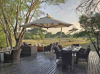 &Beyond Phinda Forest Lodge: Terrasse und Lichtung