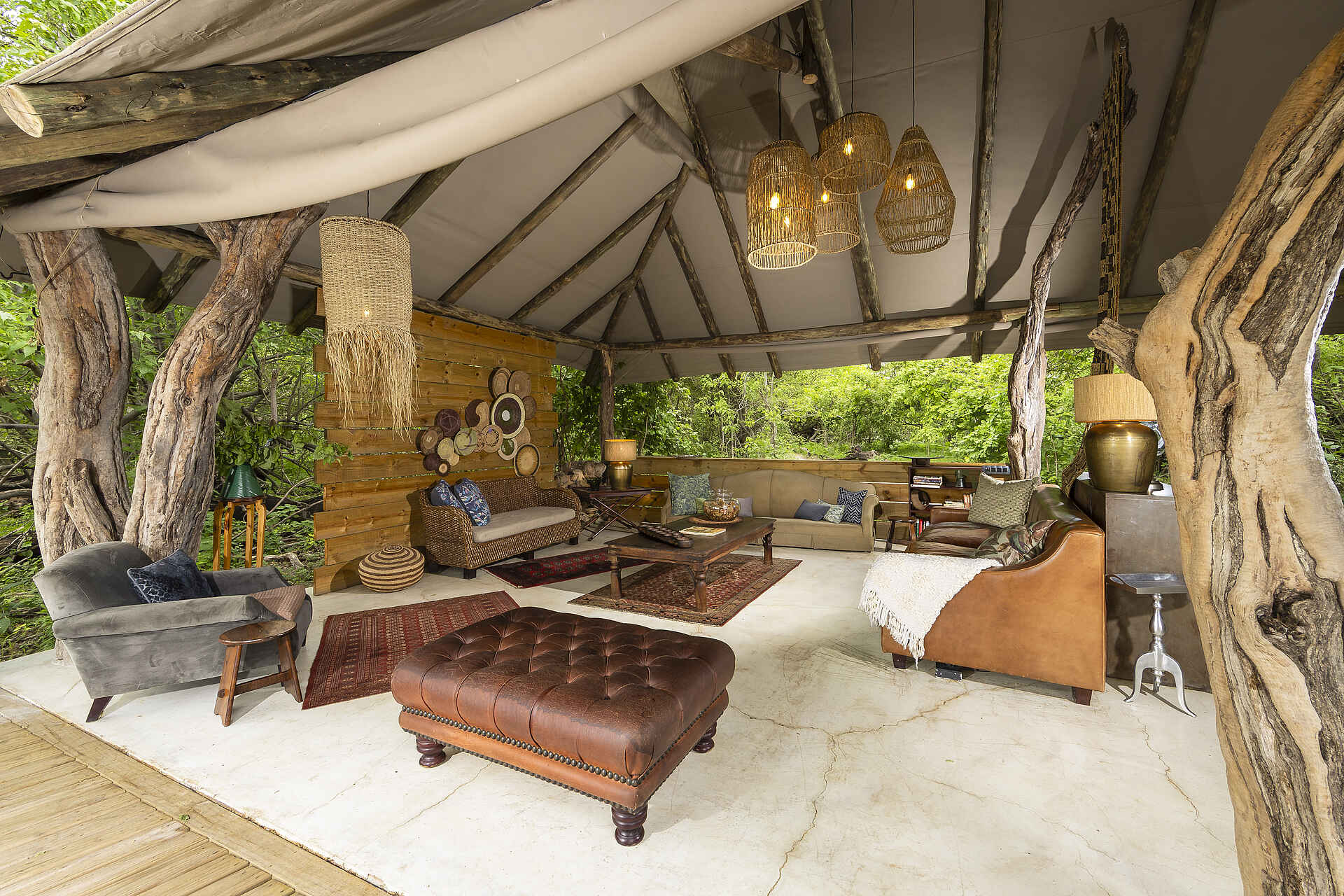 MmaTsebe Tented Camp: Loungebereich MmaTsebe Tented Camp: Loungebereich