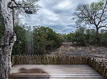 Sabi Sabi Bush Lodge: Al Fresco Dusche der Villa Sabi Sabi Bush Lodge: Al Fresco Dusche der Villa