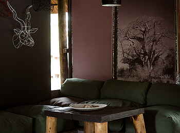 Simbavati River Lodge: Beispiel einer Sitzecke