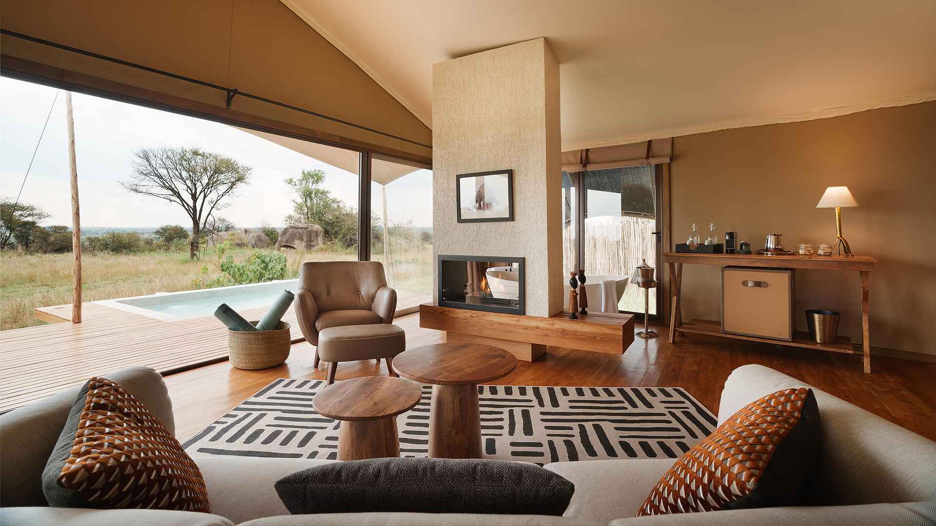 Warangi Ridge Lodge: Lounge