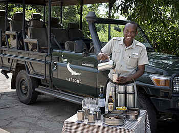 andBeyond Lake Manyara Tree Lodge: Kaffeepause