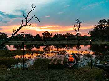 Atzaro Okavango Camp: Sonnenuntergang