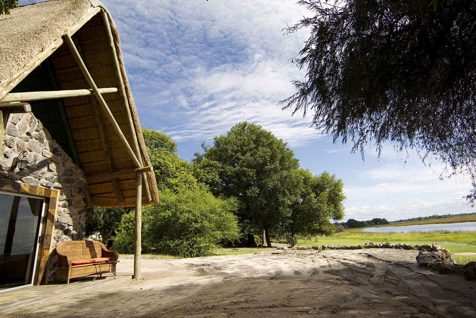 Thamalakane River Lodge: Blick auf den Fluss Thamalakane River Lodge: Blick auf den Fluss