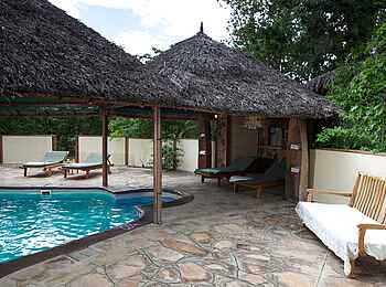 Rufiji River Camp: Überdachter Pool Rufiji River Camp: Überdachter Pool