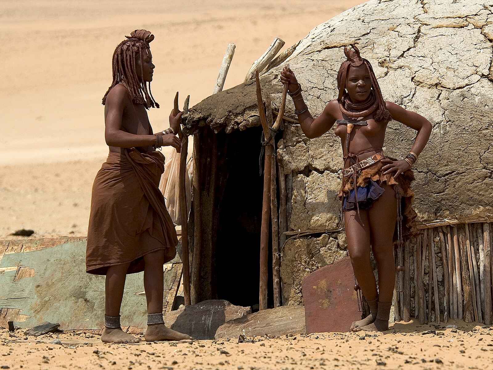 Serra Cafema: Traditionelle Behausung Serra Cafema: Traditionelle Behausung