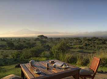 Tortilis Camp: Kaffee mit Aussicht Tortilis Camp: Kaffee mit Aussicht