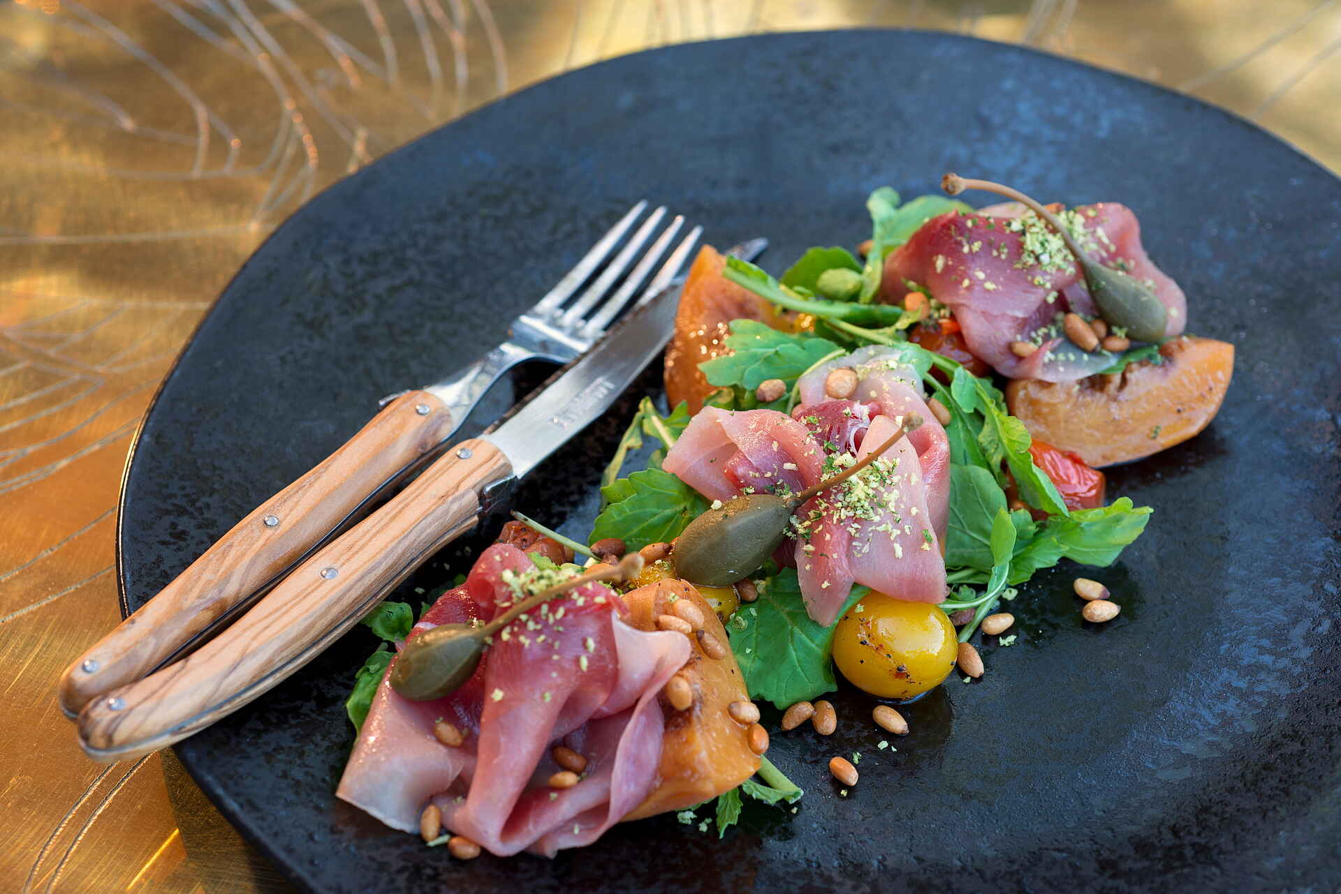 Tengile River Lodge: Schinken und Feldsalat