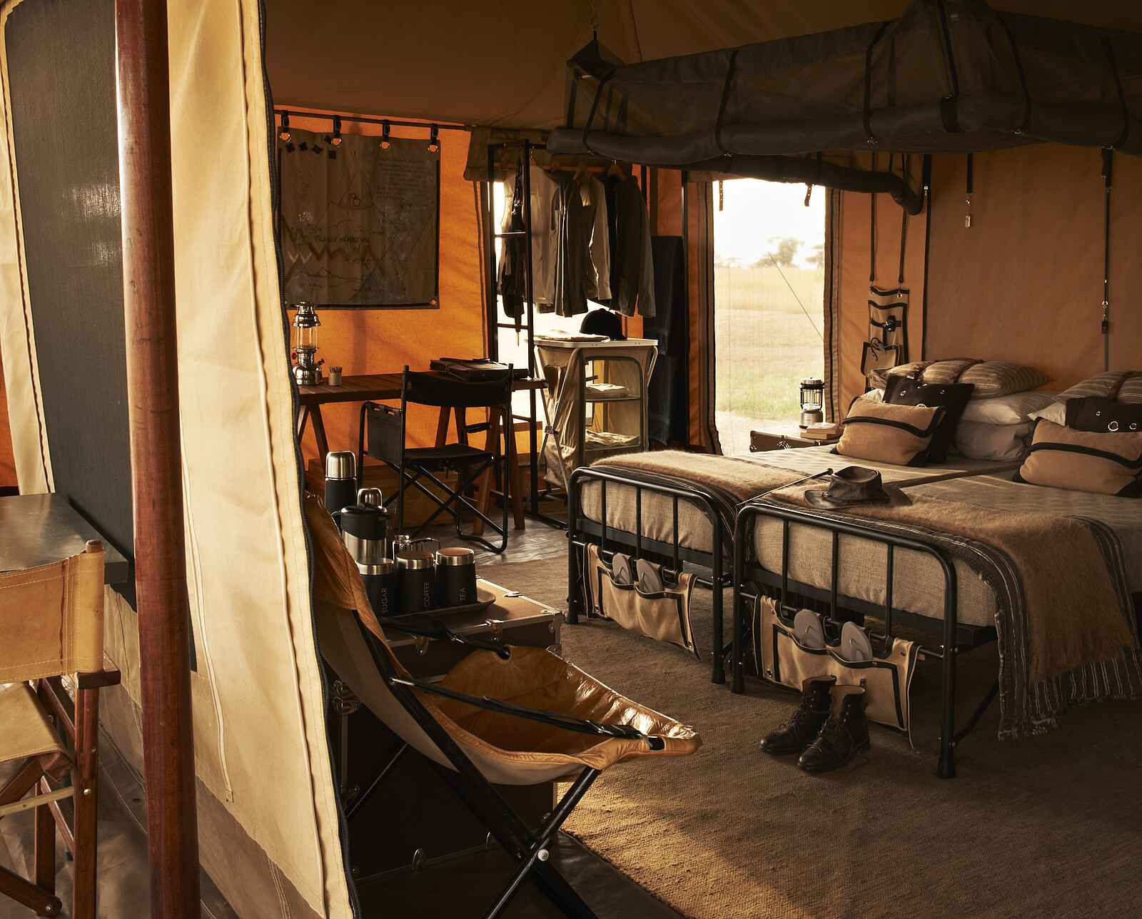 Singita Explore Mobile Tented Camp: Zelteinrichtung Singita Explore Mobile Tented Camp: Zelteinrichtung