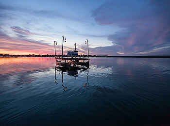 Tongabezi Lodge: Dinner auf dem Sampan Boot